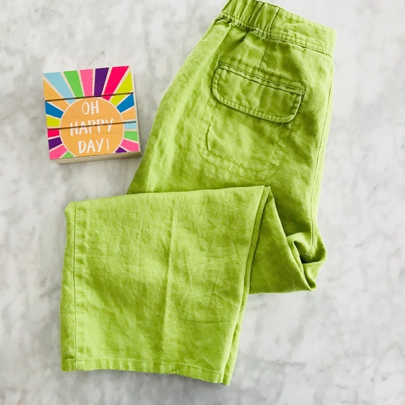 wide lime jeans